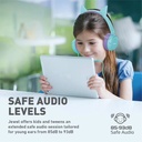 PROMATE Wired Headset – HD Stereo Sound, KidSafe Design, Dual Volume-Limited Levels | Jewel |