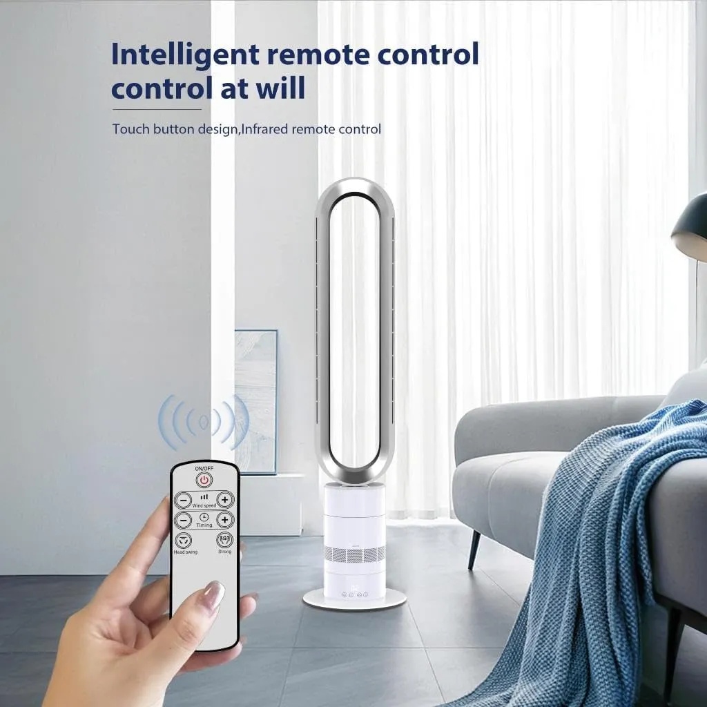 Green Lion Air Cooler – Rechargeable, Portable Leafless Design, 3 Fan Speeds, Up to 6 Hours Runtime, 8000mAh Battery | GNREAIRCOLSWH | GNREAIRCOLDWH |