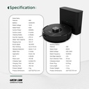 Green Lion Smart Robot Vacuum Pro – 4000Pa Suction, 360° LiDAR Navigation, Self-Empty Dock, 140min Runtime | GNRBVACP50BK |