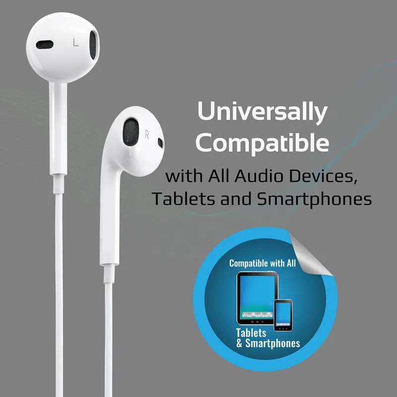 PROMATE Stereo Earbuds – Lightweight Design, 14.2mm Drivers, 3.5mm Jack, High Sensitivity | gearPod-IS2 |