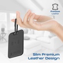 PROMATE Smart Luggage Tag – Anti-Loss Design, Slim Leather Build, Integrated Smart Tracking | HushTag |