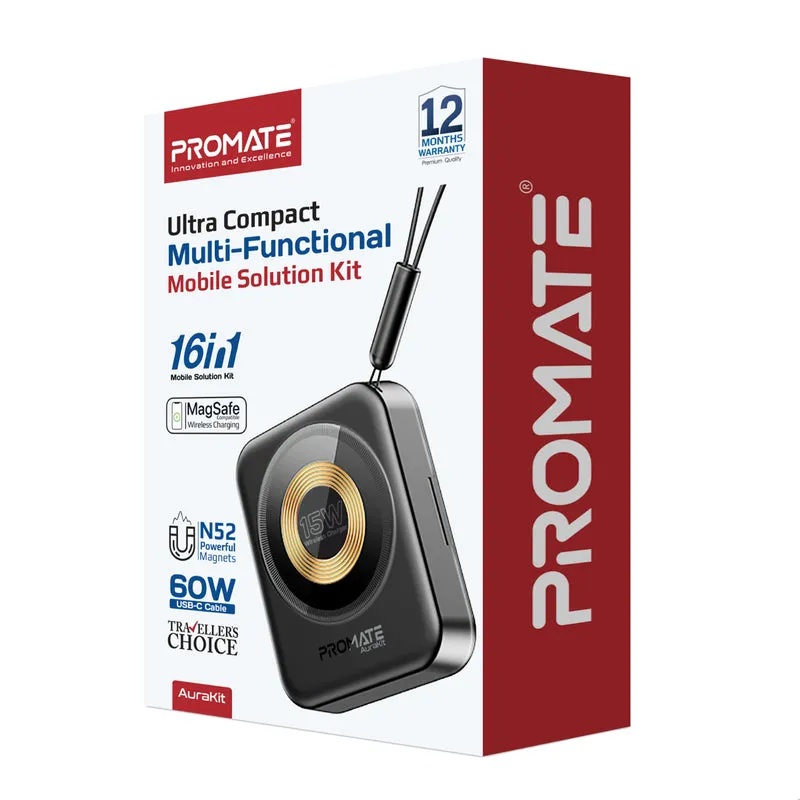 PROMATE Mobile Solution Kit – Ultra-Compact, Multi-Functional Design for On-the-Go Use | AuraKit |