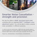 FIIL Key Pro 2 Wireless Earbuds – Bluetooth 5.4, In-Ear & Half-In-Ear Design, 40dB Noise Cancelling, Dual Mic, IPX5, Fast Charging, Low Latency, 30H Battery Life | f049 |