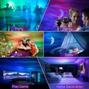 SANDOKEY Galaxy Projector – LED Northern Lights & Star Projector with Built-in Speaker, 6 White Noise Modes, Night Light for Kids Bedroom