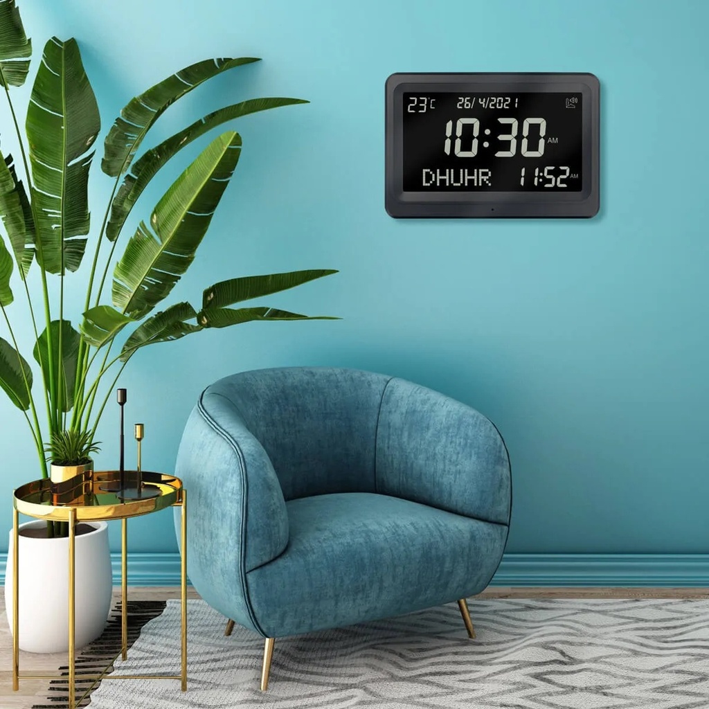 7MD Azan Clock With Prayer & Azan Reminders, Temperature Display | 7MD2403 |