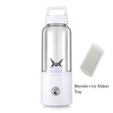 SANDOKEY Portable Blender Juicer Cup – 500ml Capacity, 75W Power, USB Rechargeable, Personal Smoothie Maker With Silicone Ice Cube Tray | P2019R |