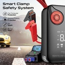 Promate 4-in-1 Emergency Car Jump Starter – 800A Peak Current, 150PSI Air Compressor, 10000mAh Power Bank, Dual USB & Type-C Ports, LED Flashlight | PatrolPack‑4 |