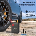 Promate 4-in-1 Emergency Car Jump Starter – 800A Peak Current, 150PSI Air Compressor, 10000mAh Power Bank, Dual USB & Type-C Ports, LED Flashlight | PatrolPack‑4 |