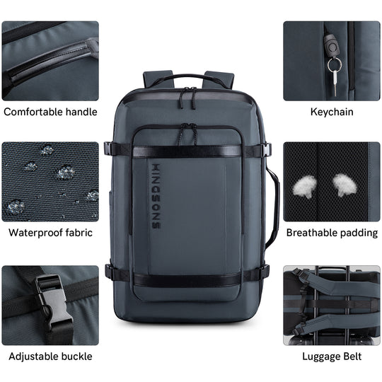 Kingsons 41L Travel Backpack – Lightweight Polyester, Spacious Design, 52x33x29cm Dimensions | KS3264W-B |