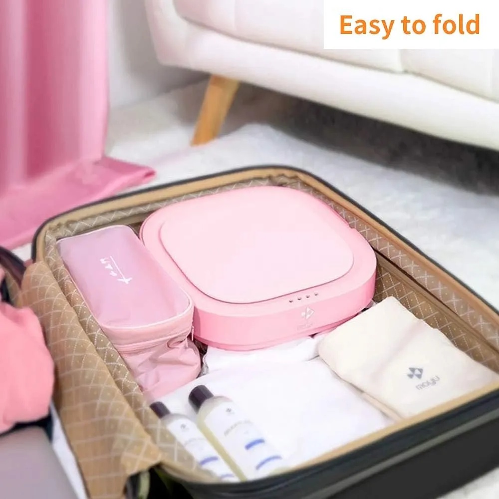 🚨 USED 🚨 Moyu Portable Folding Washing Machine – 0.8Kg Capacity, Soak Disinfection, Hidden Hose Design, Powerful Suction Cup, Energy Saving, Removable Drain Basket, One-Click Operation | XPB08-F2 | 🚨 Not Covered By Warranty 🚨