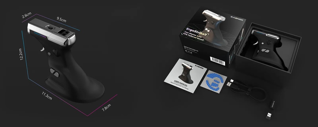 RAGNOK Next‑Gen FPS Gaming Gun And Mouse – Precision Aim with Built‑In Recoil Function, Ergonomic Design for Competitive Play | ErgoStrike7 |
