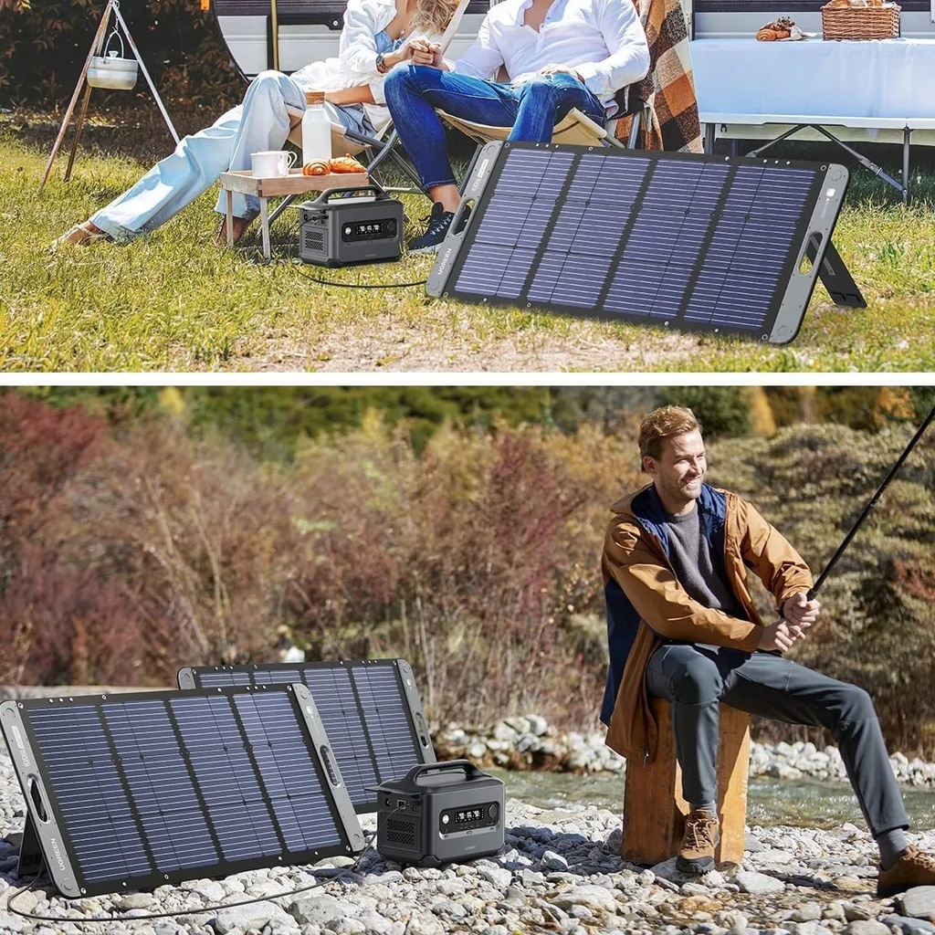 UGREEN 100W Portable Foldable Solar Panel – High-Efficiency Monocrystalline Solar Charger, IP67 Waterproof, Built-in Kickstand & Smart Chip, Ideal for Outdoor Power Stations, Camping, RV & Emergency Use | SC100-15113 |