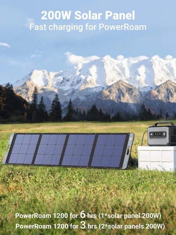 UGREEN 200W Foldable Solar Panel – 23% High Efficiency, Outdoor Solar Kit for Portable Power Stations, Includes XT60 & MC4 Cables | 15114 |