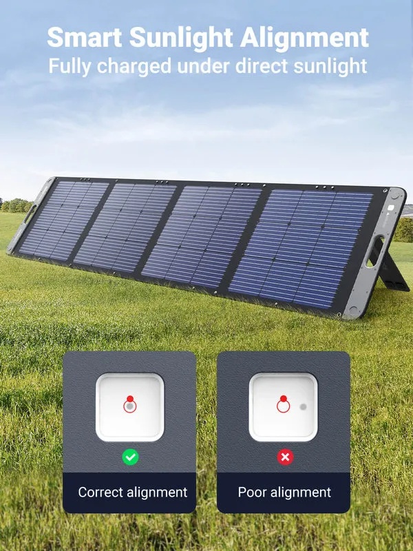 UGREEN 200W Foldable Solar Panel – 23% High Efficiency, Outdoor Solar Kit for Portable Power Stations, Includes XT60 & MC4 Cables | 15114 |