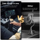 7MD 2‑in‑1 Car Cup Holder Expander & Magnetic Phone Mount – 360° Rotation, Adjustable Arm Extends to 36.2cm, Compatible with Smartphones & Drink Containers | 7MD49625 |