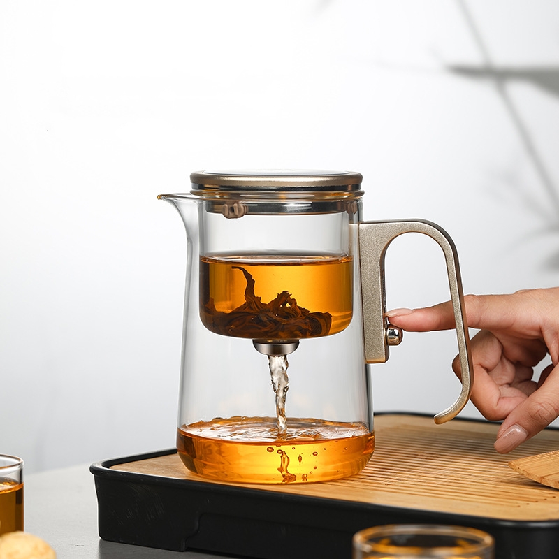 7MD Automatic Glass Teapot – Elegant Borosilicate Tea Kettle with Magnetic Switch, Dual Glass Layers, and Silicone Positioning, Easy Pour Design, 12-Month Warranty | 7MD45325 |