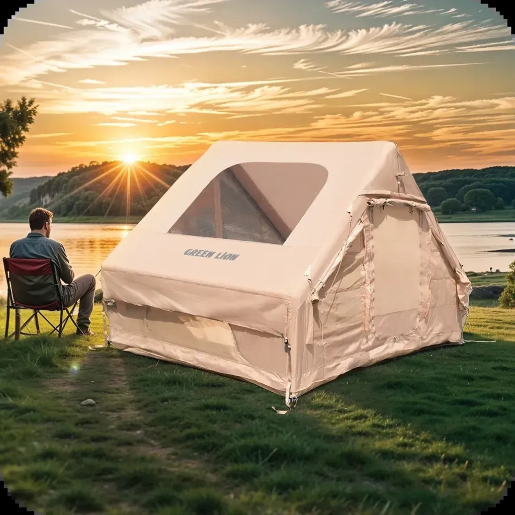 Green Lion GT‑4X Inflatable Tent – 3‑4 Person, Quick Setup 1‑2 min, Waterproof 300D Oxford | GNGT4XTENTBG |