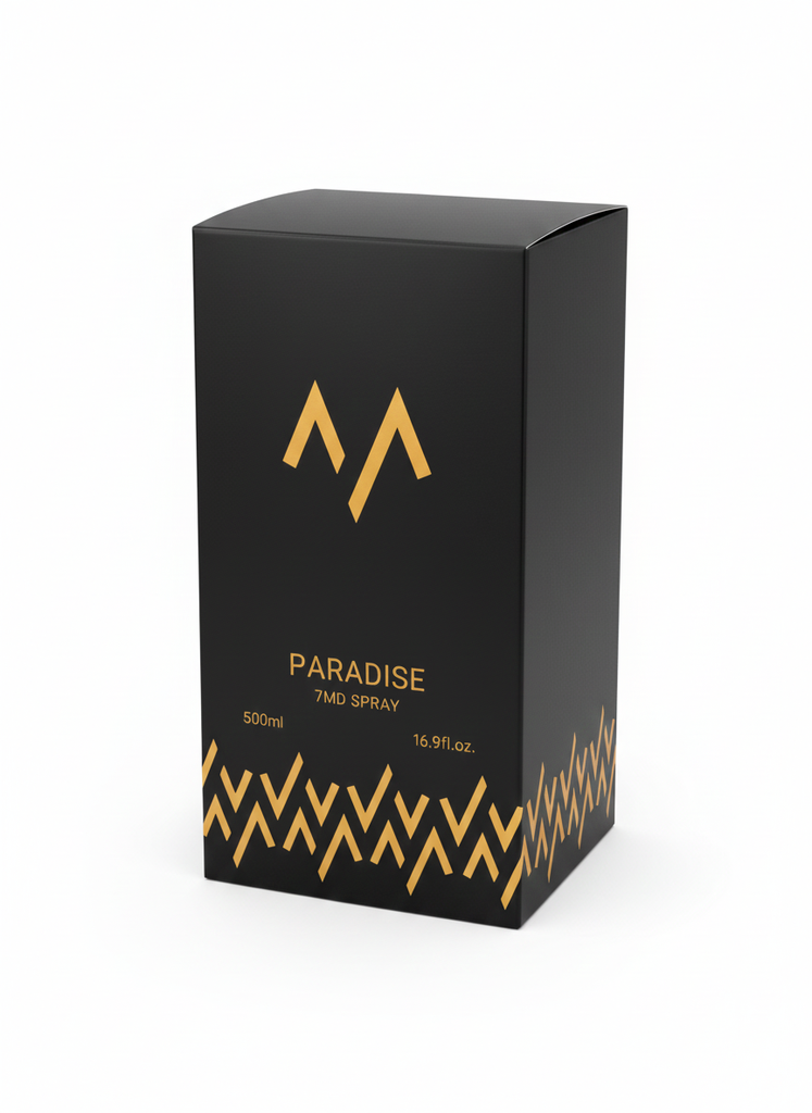7MD Paradise Luxury Air Freshener Spray – 500ml (16.9 fl.oz.), Long-Lasting Home & Room Fragrance Mist, Ideal for Car & Office Use
