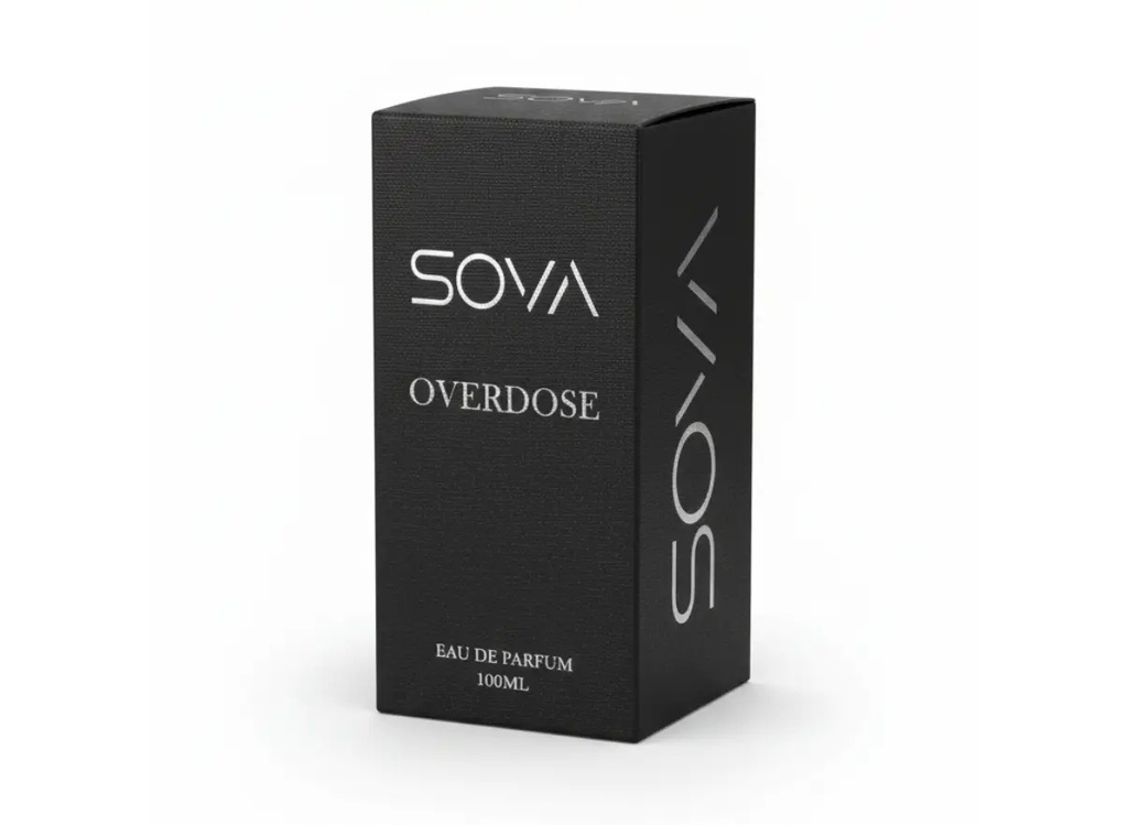 SOVA OVERDOSE Parfum –  with a scent of oud and vanilla, 100ml Long-Lasting Oriental French Fragrance with Citrus, Woody & Amber Notes