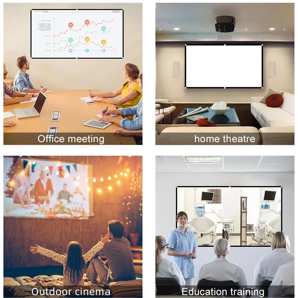 SIMPLE 100-Inch Foldable Projection Screen – No-Crease Design for Outdoor Movies, Home Theater, Office & Education | 132465 |