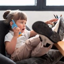 Porodo Kids Dual LCD Walkie Talkies – Flashlight, Keypad Child Lock, 3km Range, 8 Channels, USB‑C Rechargeable | PDKD22 |