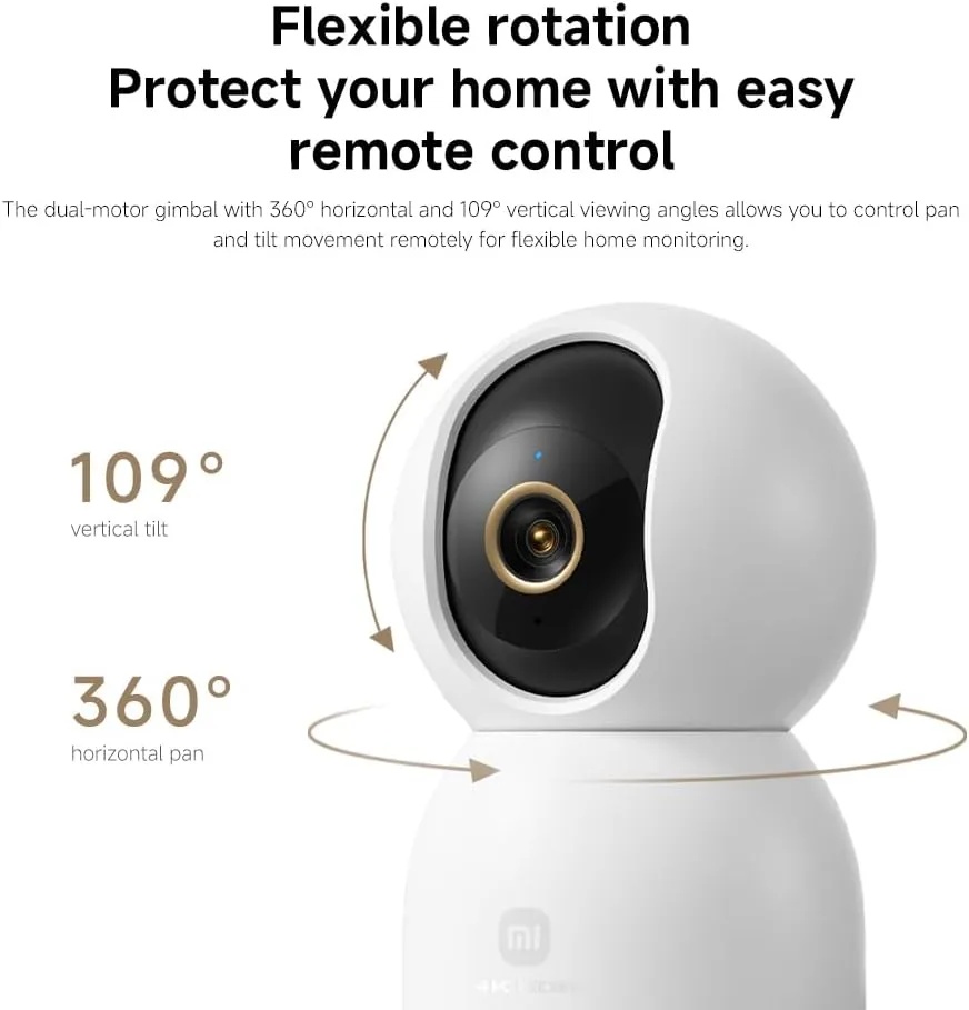 Xiaomi Smart Camera C701 – 4K UHD AI Home Security Cam with WiFi 6, Motion Tracking, Night Vision, Baby & Pet Monitoring
