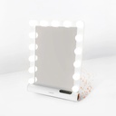 Porodo Hollywood Vanity Mirror – 15 LED Bulbs, Bluetooth Speaker, Smart Touch, Brightness Memory, Auto-Off | White Rose Gold | PDLFST162WHRG |