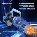 A&T TOY Super Gatling Water Gun – Double Barrel Automatic Water Gun with LED Lights, Rechargeable Battery & Large Backpack Tank | A&T-005G |