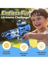 A&T TOY Electric Water Gun Ultimate Battle Blaster – High-Capacity Rechargeable Water Pistol with Muzzle Flame Sensor Light, 10m Long Range, Summer Beach & Pool Toy for Kids & Adults (Ages 8+) | A&T-43425 |