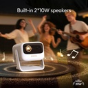 Byintek Mini Smart Android Projector with 700 ANSI Brightness, Full HD 1080P, Built-in 20800mAh Battery and Adjustable 360° Stand with one year free sub | UFO U90 Max GTV |