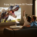 Byintek Smart WiFi DLP Projector with 2200 ANSI Brightness, Full HD 1080P, Google TV 11.0, PTZ Stand and Dual Wireless Microphones for Karaoke & Home Cinema With One Year Free SUB | UFO R90 Max |
