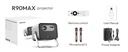Byintek Smart WiFi DLP Projector with 2200 ANSI Brightness, Full HD 1080P, Google TV 11.0, PTZ Stand and Dual Wireless Microphones for Karaoke & Home Cinema With One Year Free SUB | UFO R90 Max |
