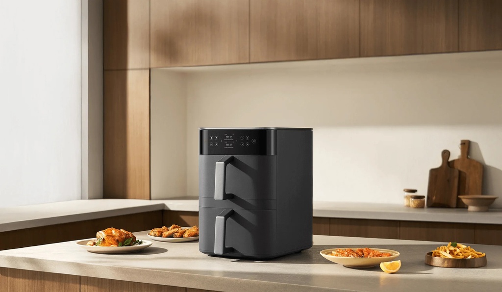 Xiaomi Smart Double Stack Air Fryer 12L – 2800W, 2 Double Baskets, 360° Airflow, 14 Preset Modes, Large HD Display, Multi-Dish Cooking | MAF-DS1201 |