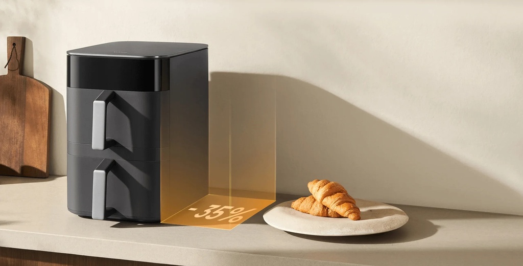 Xiaomi Smart Double Stack Air Fryer 12L – 2800W, 2 Double Baskets, 360° Airflow, 14 Preset Modes, Large HD Display, Multi-Dish Cooking | MAF-DS1201 |