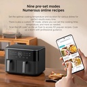 Xiaomi Dual Zone Air Fryer 10L – 2 Baskets (3.5L + 6.5L), 2700W, 6-in-1 Functions: Air Fry, Roast, Bake, Grill, Reheat, Dehydrate | MAF-D1001 |