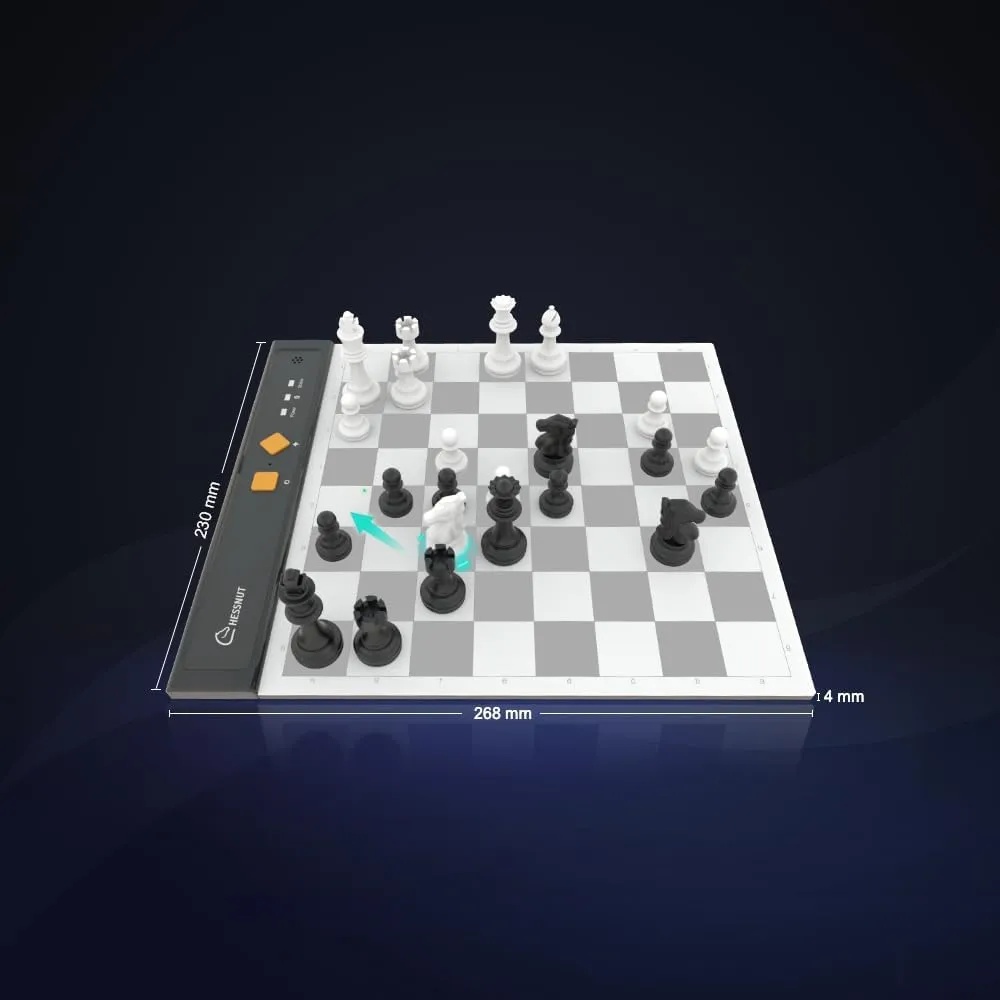 Chessnut Go Ultimate Portable Travel Electronic Chessboard – Ultra-Slim Smart Chessboard with Magnetic Pieces & Wireless Connectivity | CG100 |