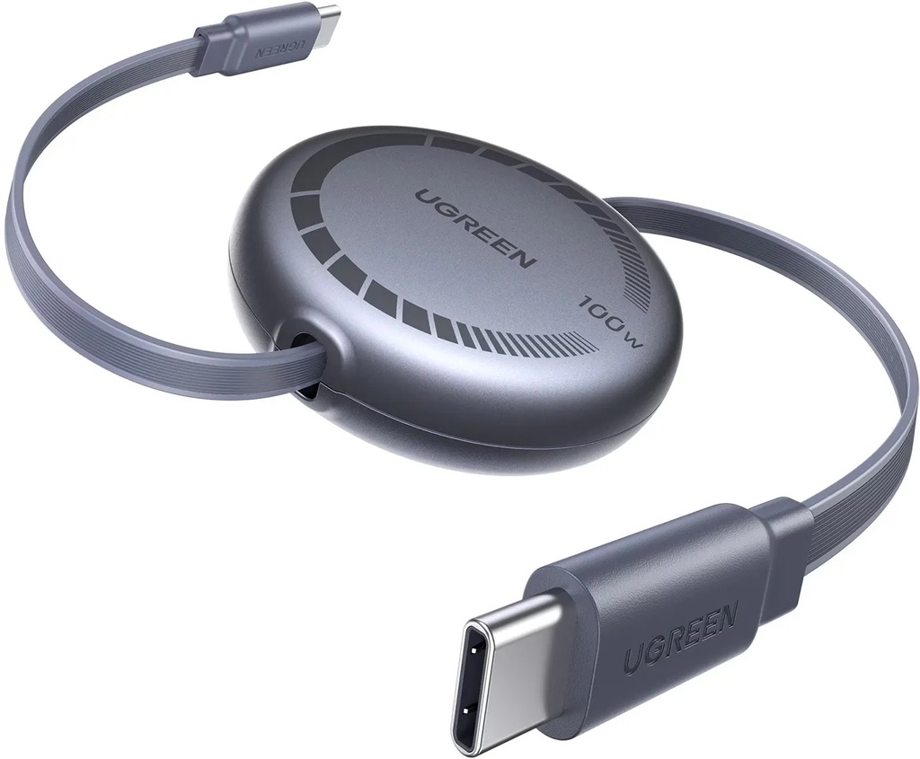 UGREEN Retractable USB-C to USB-C Fast Charging Cable 1M (3FT) | 100W PD 3.0, 5A Power Delivery, Adjustable Length, E-Marker Safety Chip | L531 \ 65905 |