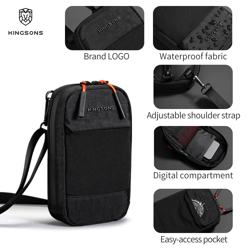 Kingsons Multifunctional Fashion Sling Bag – Waterproof Lightweight Crossbody Messenger Bag | KS251072 |