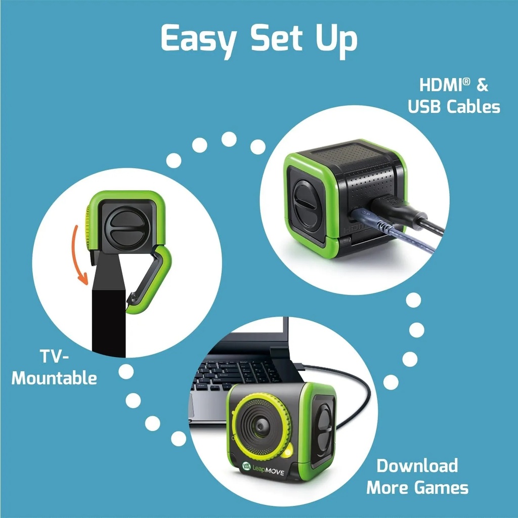 LeapFrog LeapMove Active Learning Video Game System – Motion-Control Educational Games for Kids (Ages 4–7)