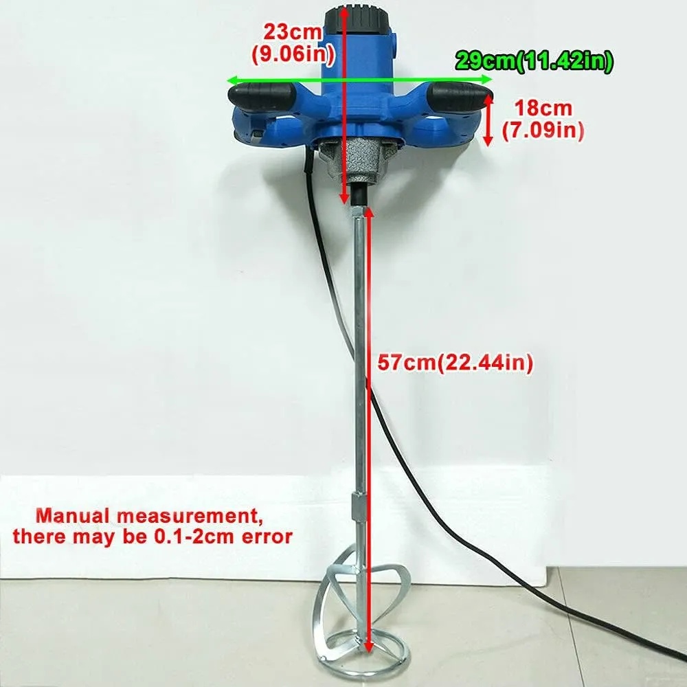 Portable Electric Harees Mixer – 2600W Handheld Mixer with M14 Spiral Rod, 6-Speed Control, 120mm Stirrer
