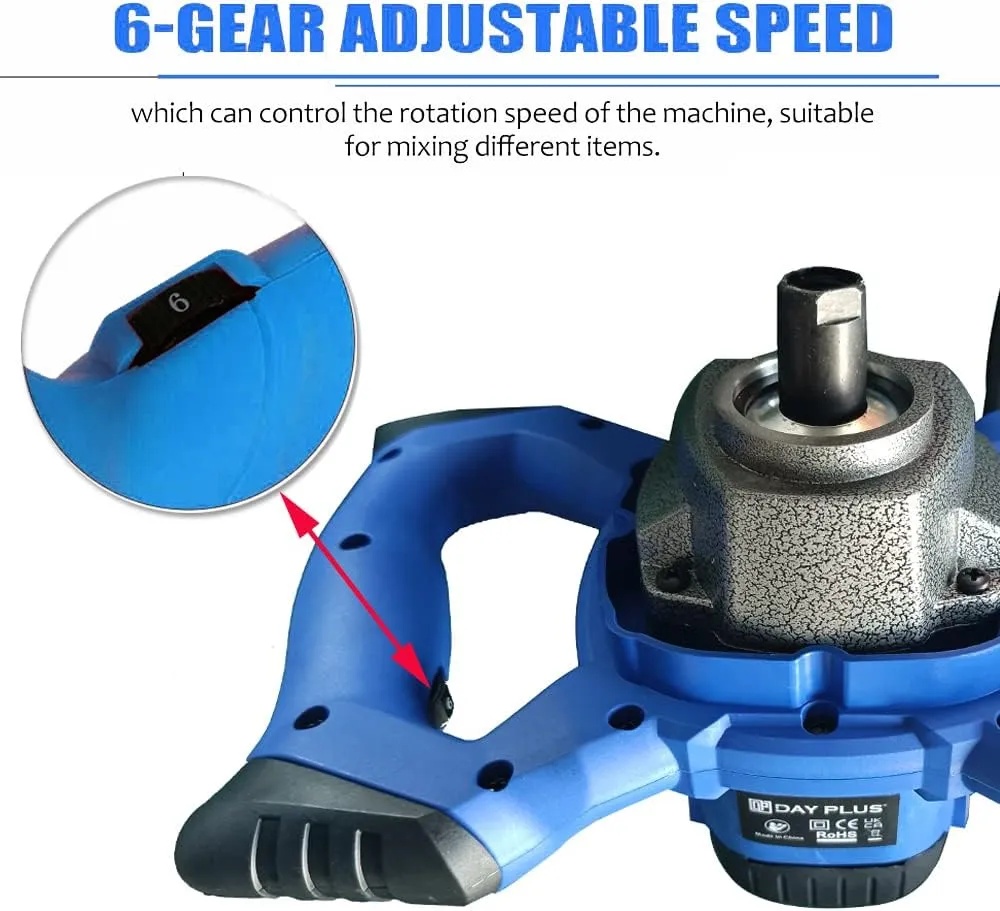Portable Electric Harees Mixer – 2600W Handheld Mixer with M14 Spiral Rod, 6-Speed Control, 120mm Stirrer