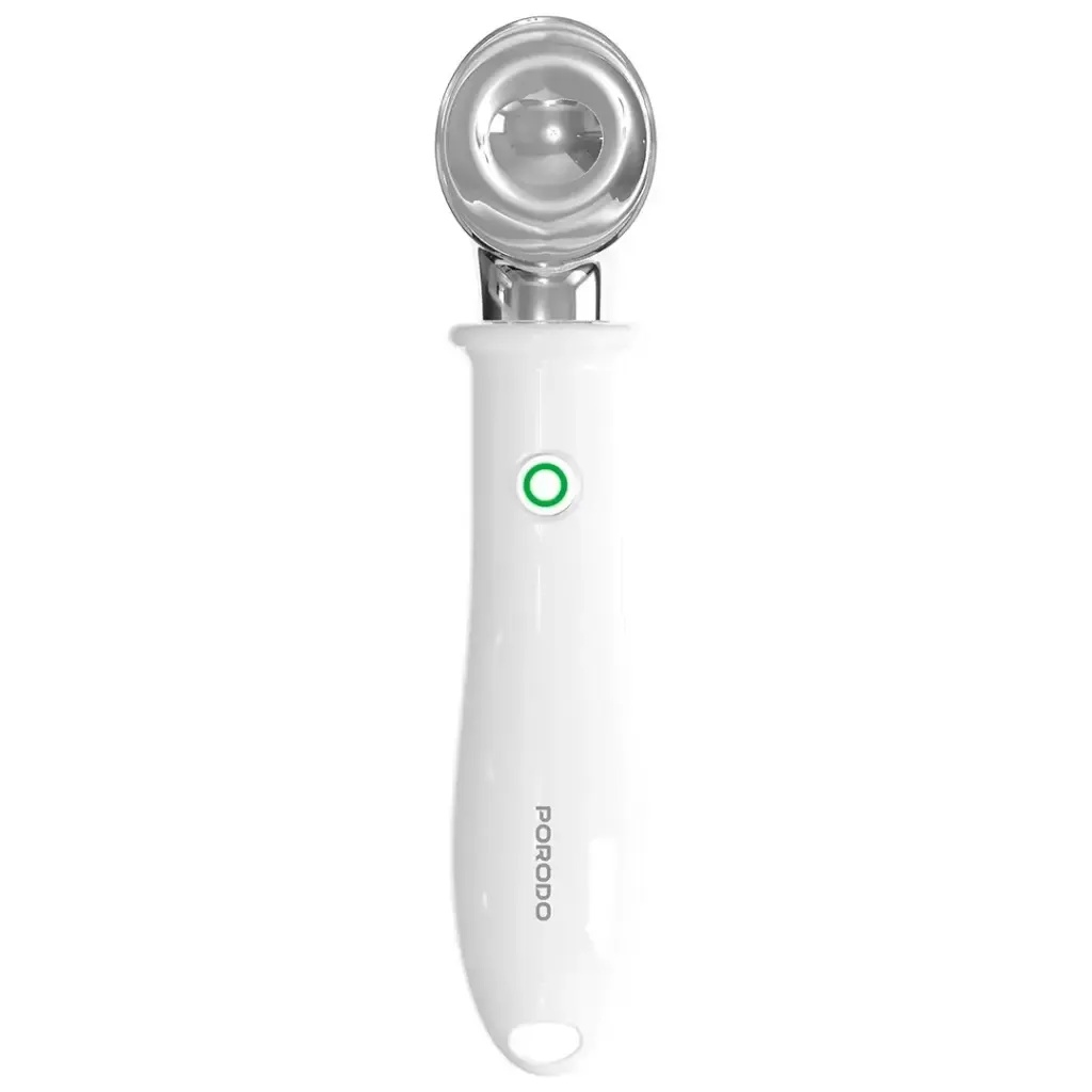 Porodo Lifestyle Rechargeable Heated Ice Cream Scoop with Safety Switch Lock – USB-C Charging | PDLFSTKW2310WH |