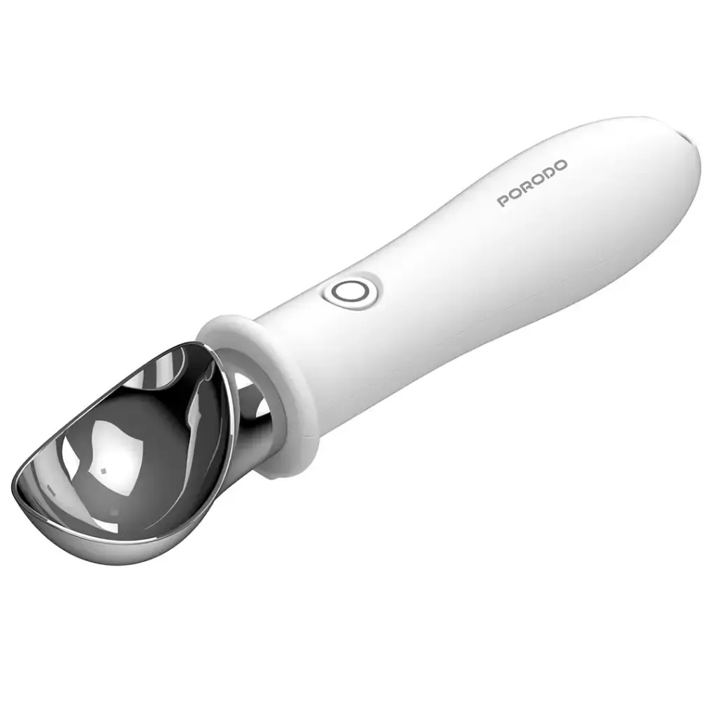 Porodo Lifestyle Rechargeable Heated Ice Cream Scoop with Safety Switch Lock – USB-C Charging | PDLFSTKW2310WH |