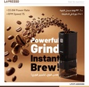 LePresso Portable Coffee Grinder with Stainless Steel Burr & USB-C Rechargeable Battery | LPCFFJG0032BK |