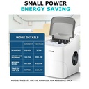 Hicon Smart Ice Maker Machine – 2L Water Tank, 105W, Adjustable Ice Cube Size, Fast & Quiet Operation | HZB-16AL |