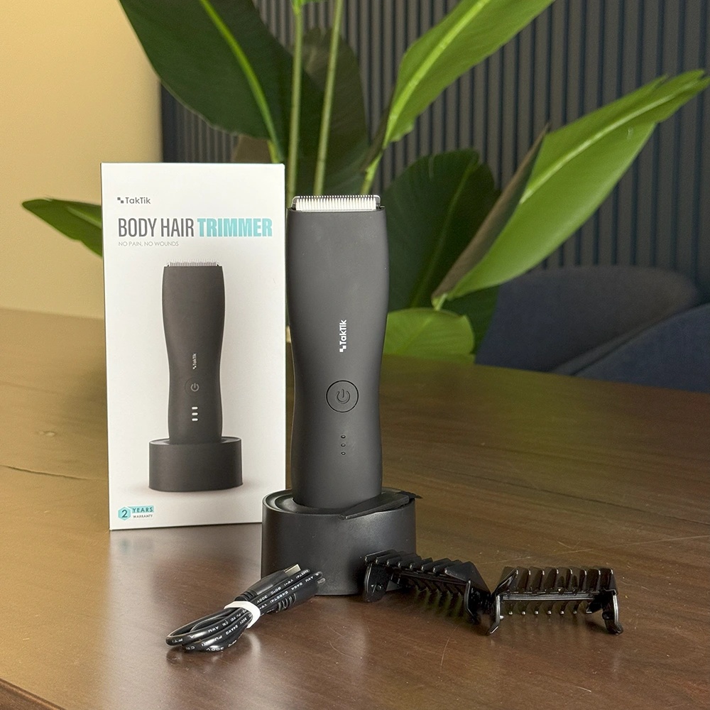 Taktik Body Hair Trimmer for Men – 800mAh Battery, Waterproof Design, 90-Min Runtime, Type-C Charging | TT-BHT800-BK |