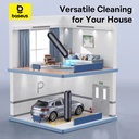 Baseus A0 Pro Wireless Car Vacuum Cleaner – 4000Pa Suction, 2000mAh Battery, 35W Power, Type-C Charging