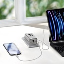 Levelo Roamiversal 2400W Travel Adapter – Universal Plug with 35W PD, 3× USB-C & 2× USB-A | LVLROAMI35WTAASL |