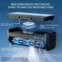 Air Cooling Mist Fan with Ice Mist Cooling, 6000mAh Battery & 3-Speed Control | E868 |