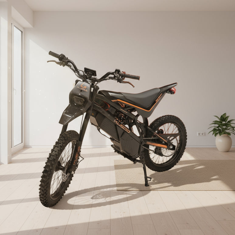 KUGOO WISH 02 PRO Electric Dirt Bike – 2500W Off-Road Pit Bike, 70 km/h Top Speed, 60 km Range, Hydraulic Suspension, Steel Frame, Fatbike Tires